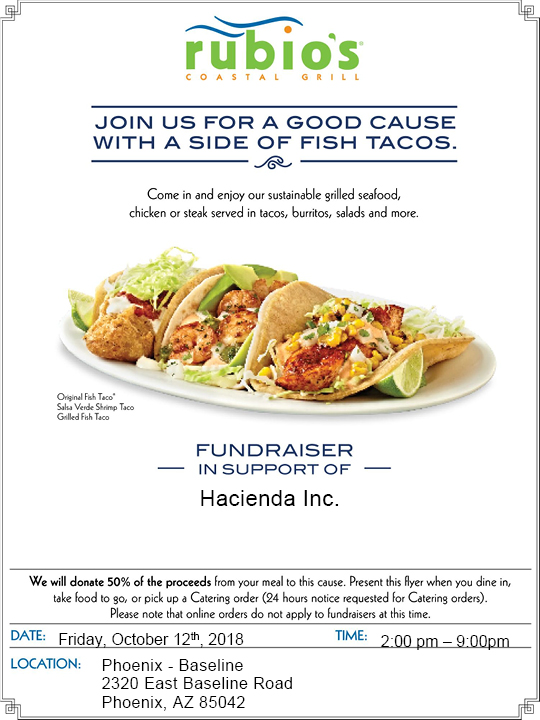 Rubio's Fundraiser for Hacienda • Hacienda Healthcare